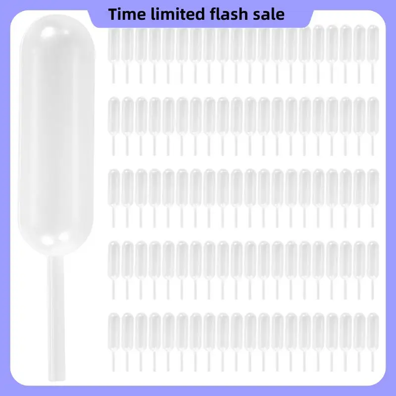 A40T 100Pcs 4Ml Plastic Disposable Squeeze Transfer Oils Pipettes Dropper Cream Perfusion Diy Cupcake Pipettes