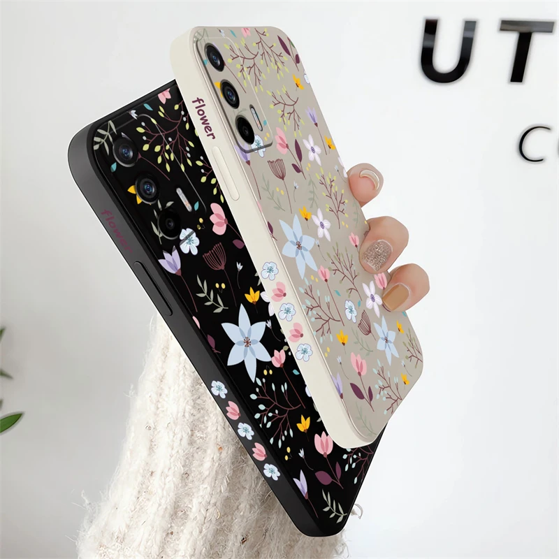 Luxury Fashion Flower Leaf Silicone Shockproof Soft Phone Case