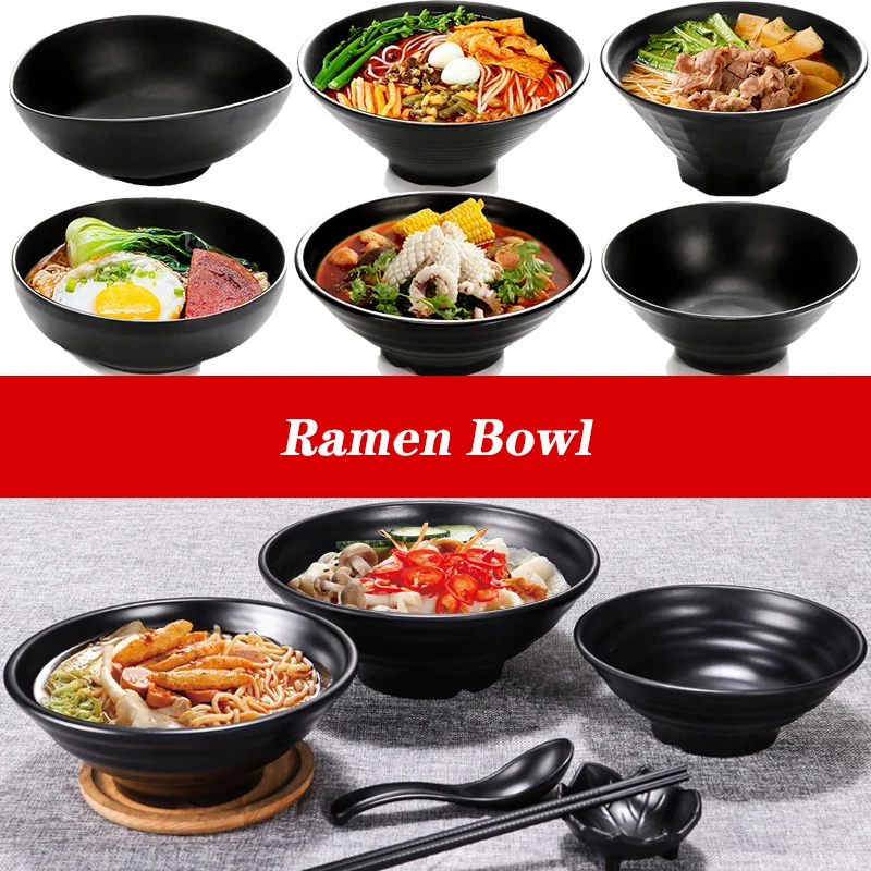 Tableware Set Ramen Bowl Fruit Salad Fast Food Japanese Style Plastics Noodles Bowl