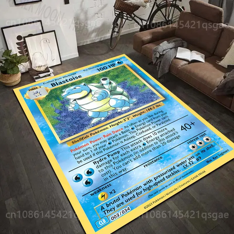Janpan Pok&eacute;mon Cards Charizard Squirtle Bulbasaur Pirnt Carpet Room Decor Children Crawling Mat Living Room Area Rug Floor Mat