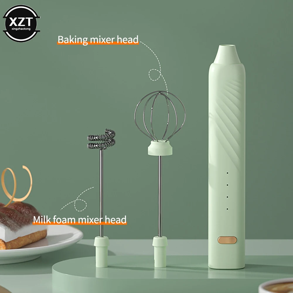 1 PCS Electric Milk Frother Portable Egg Beater USB Rechargeable Handheld Coffee Blender Milk Shaker Mixer Foamer Food Blender milk frother egg beater electric blender