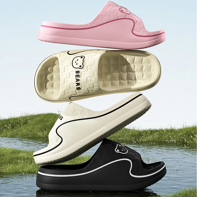 Women's Home Slippers Cute Cartoon EVA Indoor Home Bathroom Sandals Soft Sole Non-slip Summer Outdoor Beach Couple Shoes 5