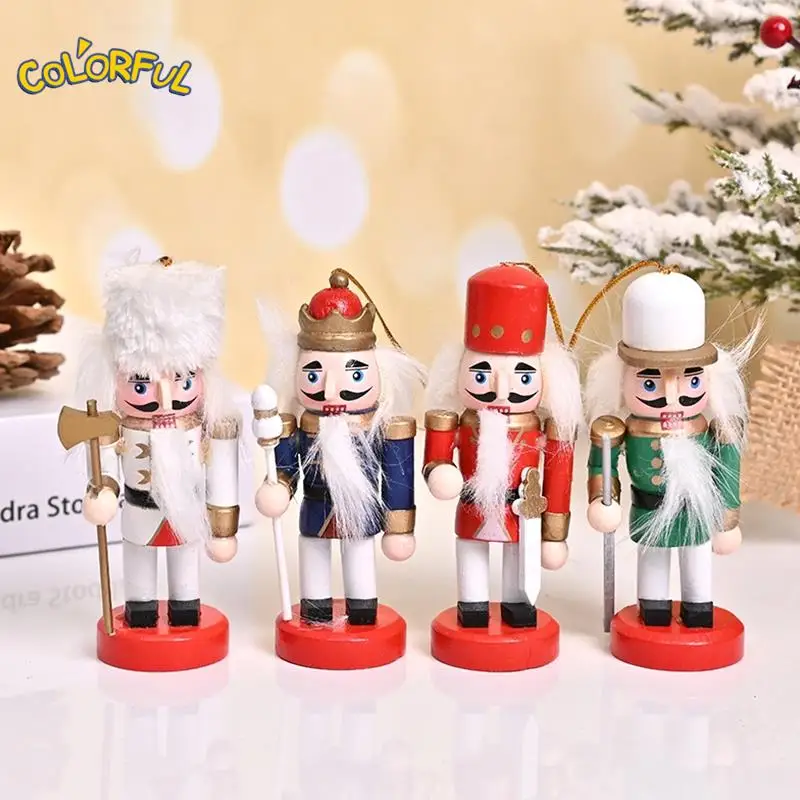 

1Pc Christmas Doll 10CM Nutcracker Puppet Soldier Ornaments Christmas Pendant Xmas Tree Home Decor New Year Gift