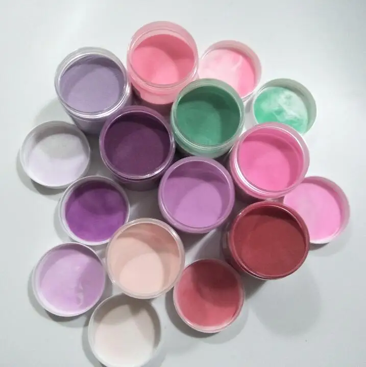 acrílico colorido mergulhando em pó para diy