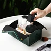 New PU Leather Tissue Box Car Tissue Box Creative Home Living Room Holder Hotel Carton Household Storage Decoration 4
