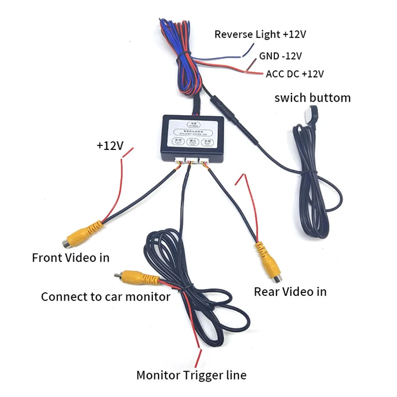 Car Parking Camera Video Channel Converter Two-Way Control Box