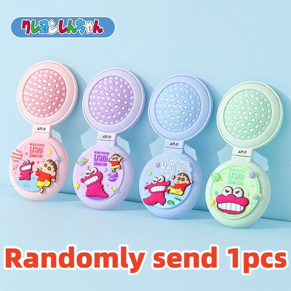 Crayon Shin-Chan Cute Cartoon Folding Mirror Comb – Portable Personal Care Cushion Comb Gift