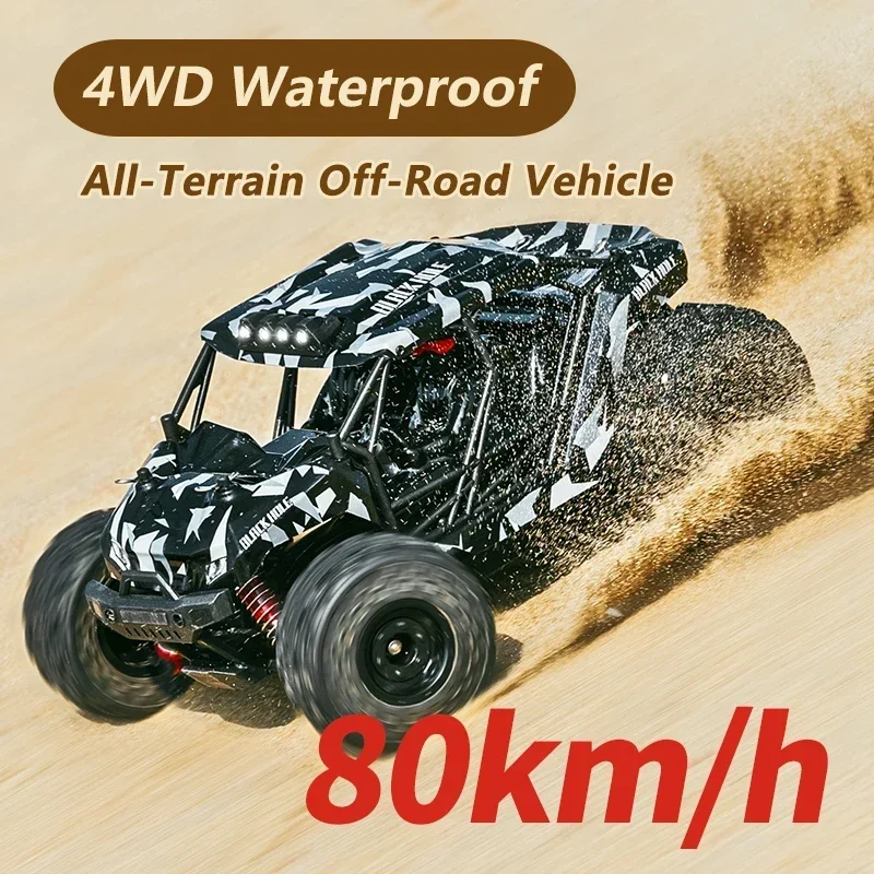 All Terrain High Speed RC Car with Upgraded Alloy Accessories, 1:18 Desert Off-Road Car, 4WD Waterproof Design 3