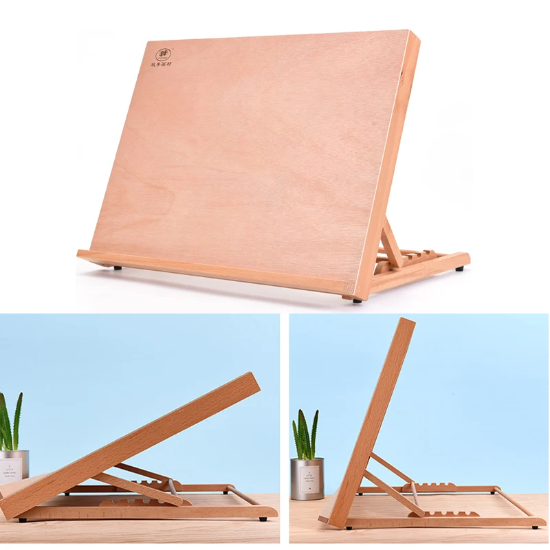 M17F Adjustable Desk Easel Wooden Easel Stand Desktop Art Display Holder  for Home Art Drawings DIY Crafts Photos Displaying - AliExpress