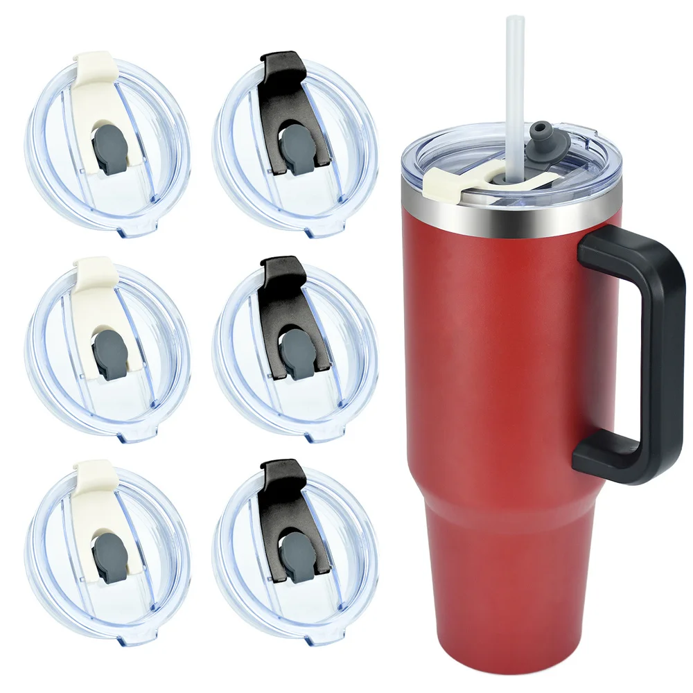Zoerbufan 2 Pezzi Coperchio a Tenuta Stagna per Tazza Stanley da 40 Once, Coperchio di Ricambio con 2 Cannucce, Riutilizzabile
