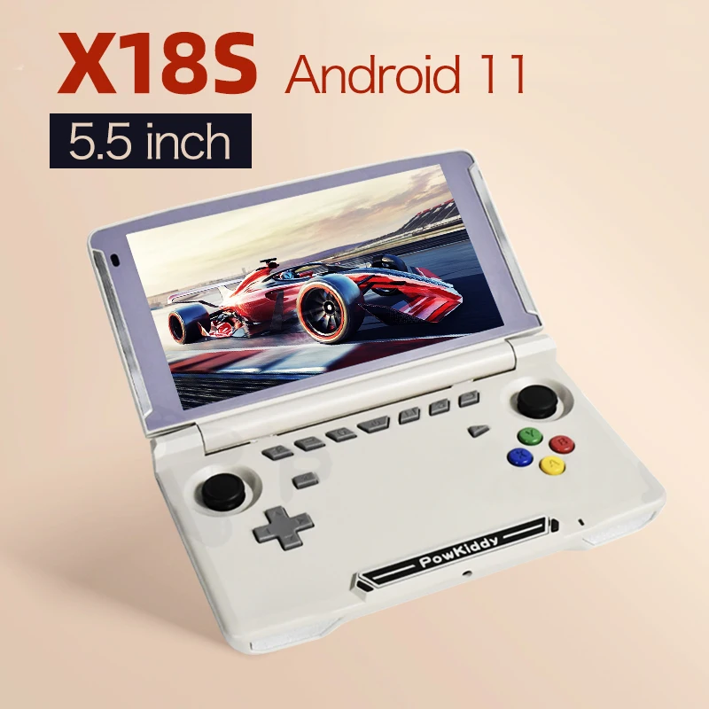 Powkiddy X18S Neue Android 11 5,5 Zoll Touch IPS Bildschirm Flip 