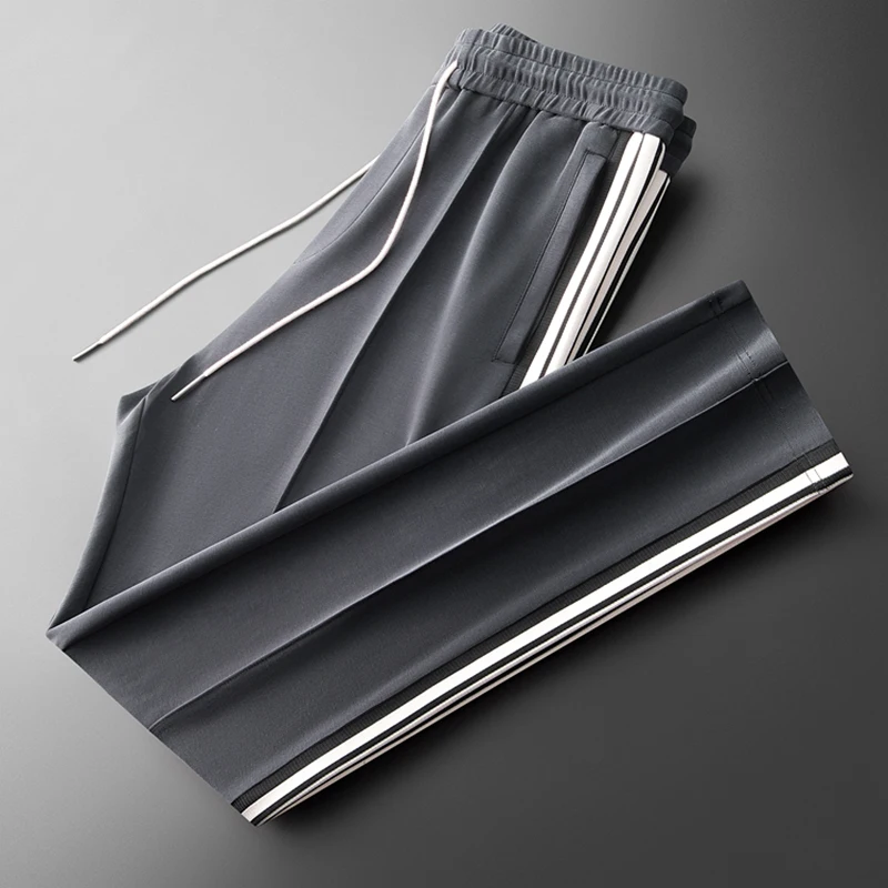 JSBD~End copper-ammonia silk blended fabric autumn men's loose straight casual pants sport pants