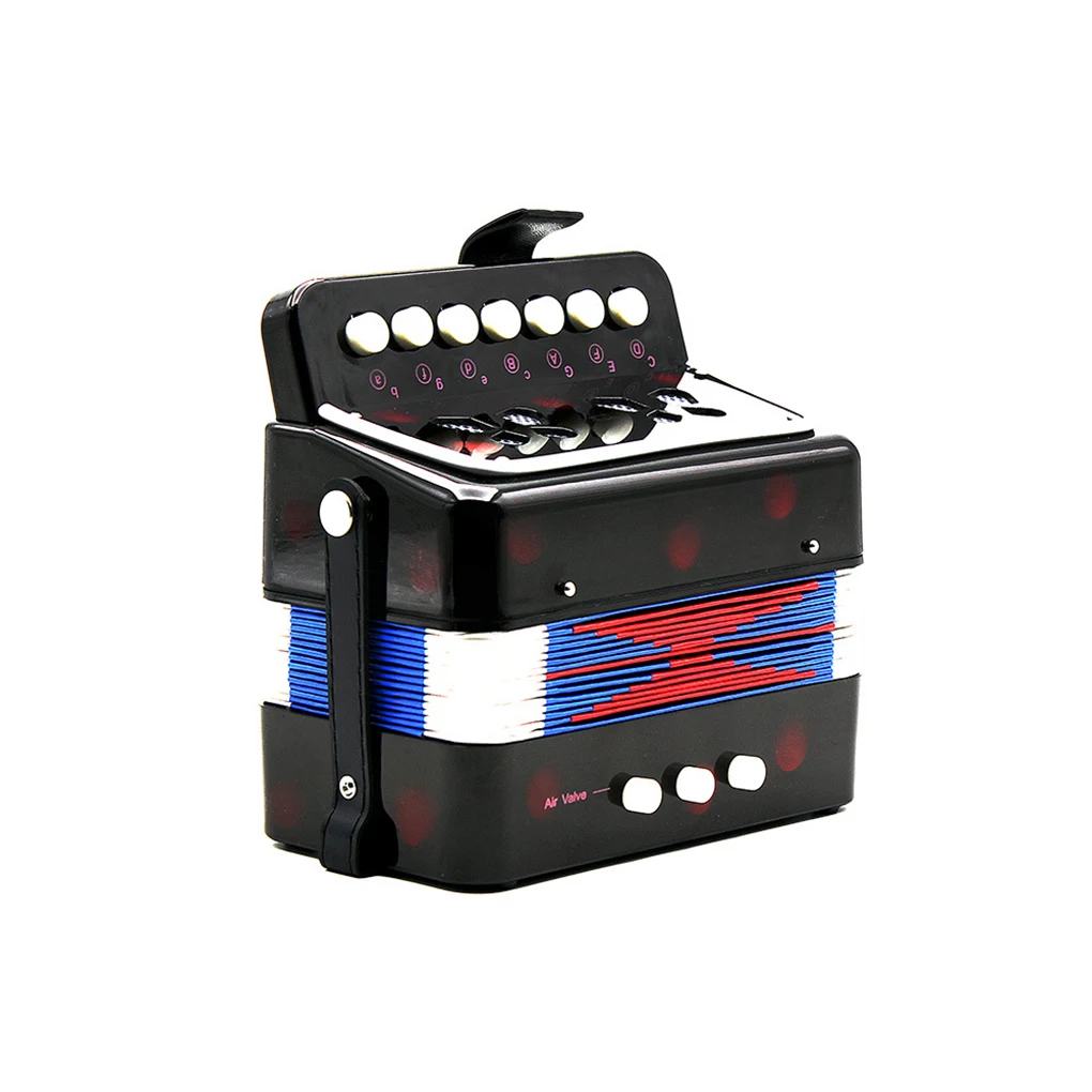 Acordeón De Botones, Acordeón De Botones Para Principiantes Control De 7 Teclas 2 Bajos Instrumento Musical Educativo Para Ninos Practica De Interpretacion En Escenario