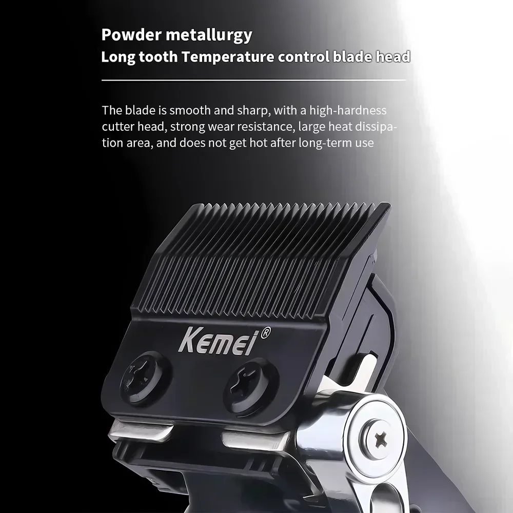 Kemei KM-2996 Professional Precision Fade Hair Clippers Cordless Hair Cutting Machine Rechargeable Hair Beard Trimmer for Barber 3