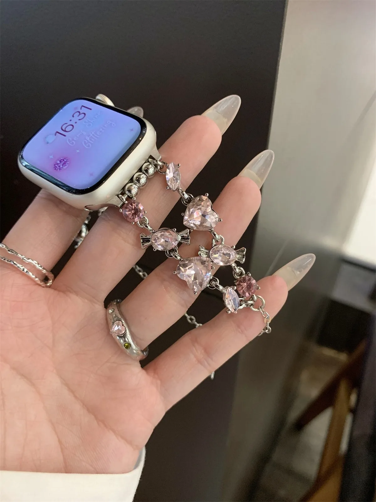 Curea de ceas bijuterii pentru iWatch Ultra 2 Series 10/9/8/7/6/5 curea de ceas la modă brățară 42/44/45/46/49mm 38/40/41mm_voghion.com