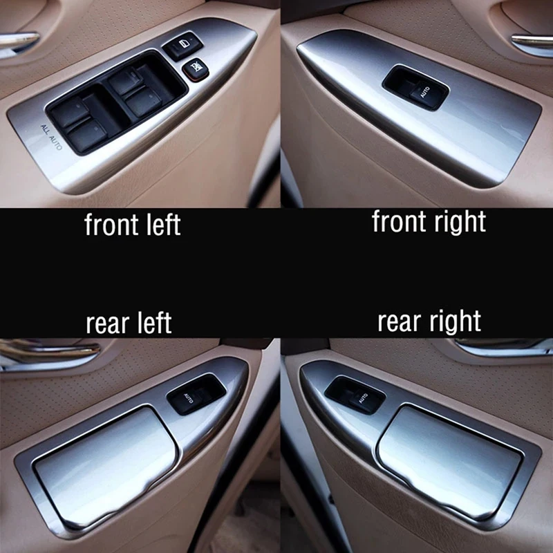 

Панель переключателя на переднее и заднее стекло автомобиля, черная и серебристая панель переключателя для Toyota Land Cruiser Prado 120 LC120 03-09