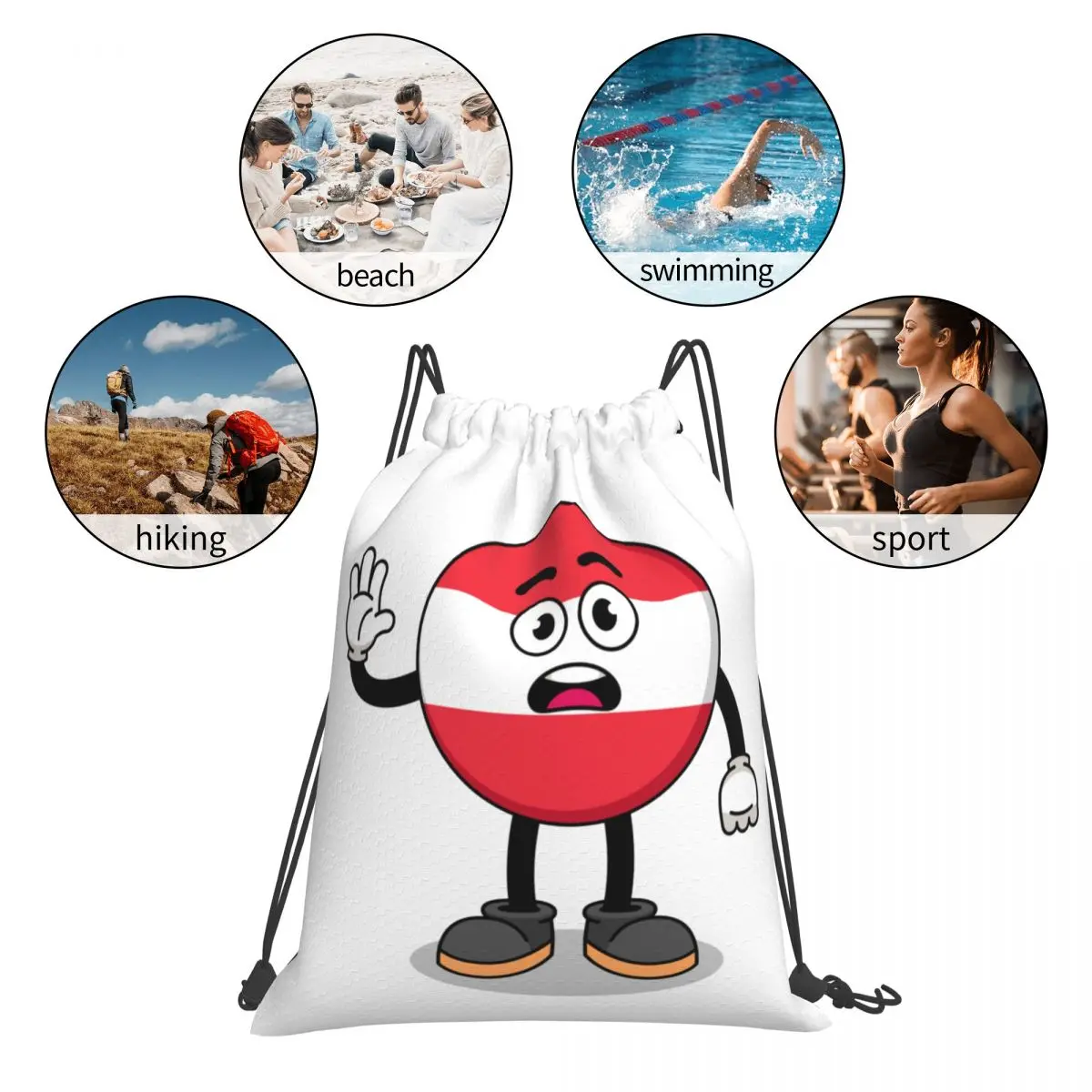Drawstring Bag Backpack shoe bag cloth bag shoulder bag drawstring backpack