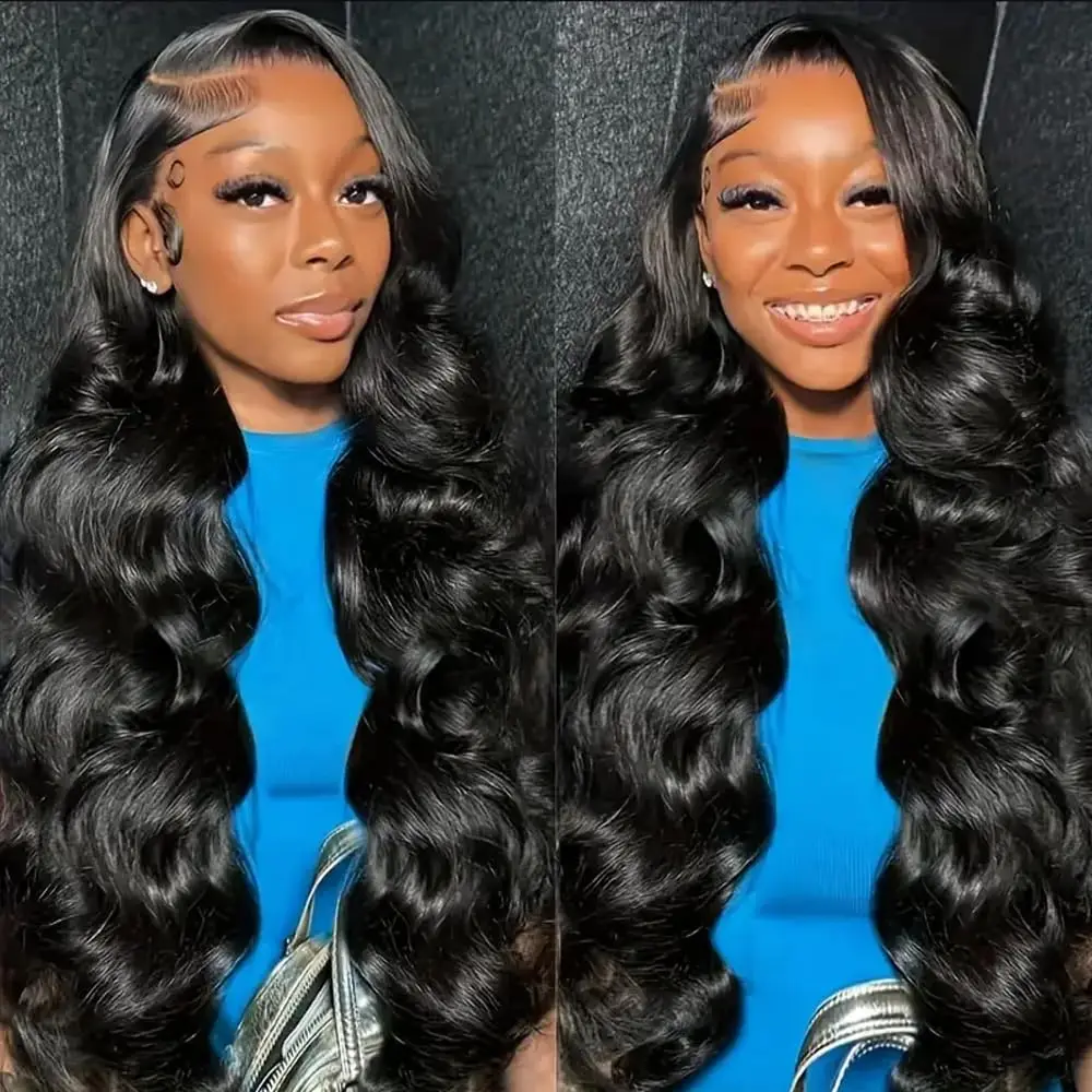 Non Adhesive Wig with Twisted Human Hair Straight Through Non Adhesive Wig HD Lace Pre Cut Human Hair