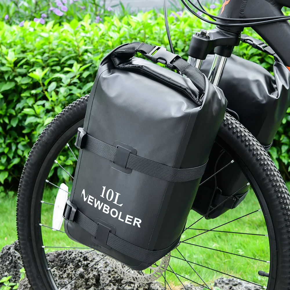 NEWBOLER Fahrrad-Vorderradgabel-Regal mit Metall-Fahrradgabel-Tasche, MTB, Rennrad-Racks, tragend, 10 l, tragbares Fahrradtaschen-Zubehör – Detail 14