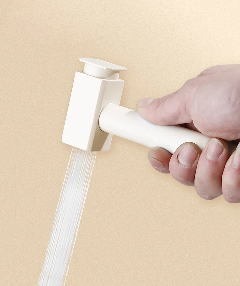 Description Picture 5 of itemHand Held Bidet Sprayer Douche Toilet Kit Bidet Faucet Black Brass Square Shattaf Shower Head Copper Valve Set Jet Bidet Faucets