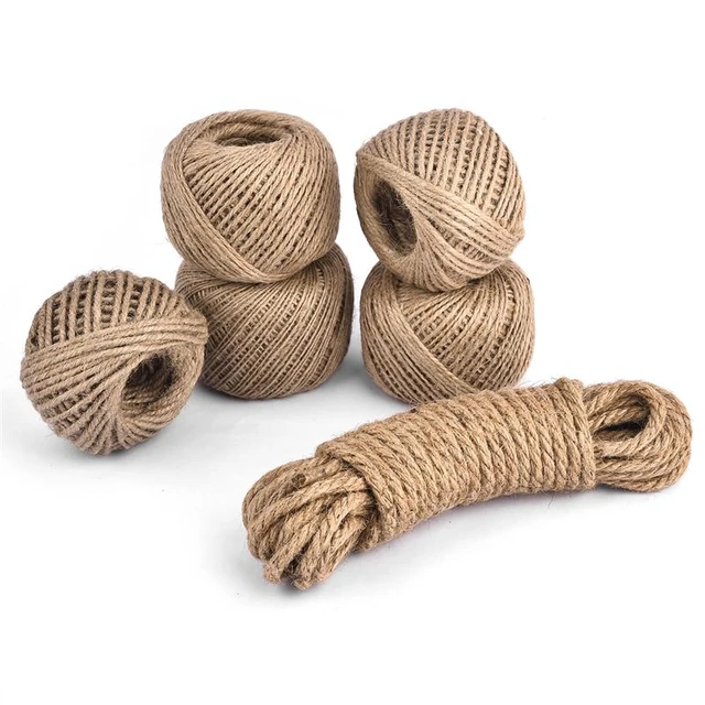 1mm-6mm Natural Jute Rope String Ribbon Crafts DIY Vintage Jute