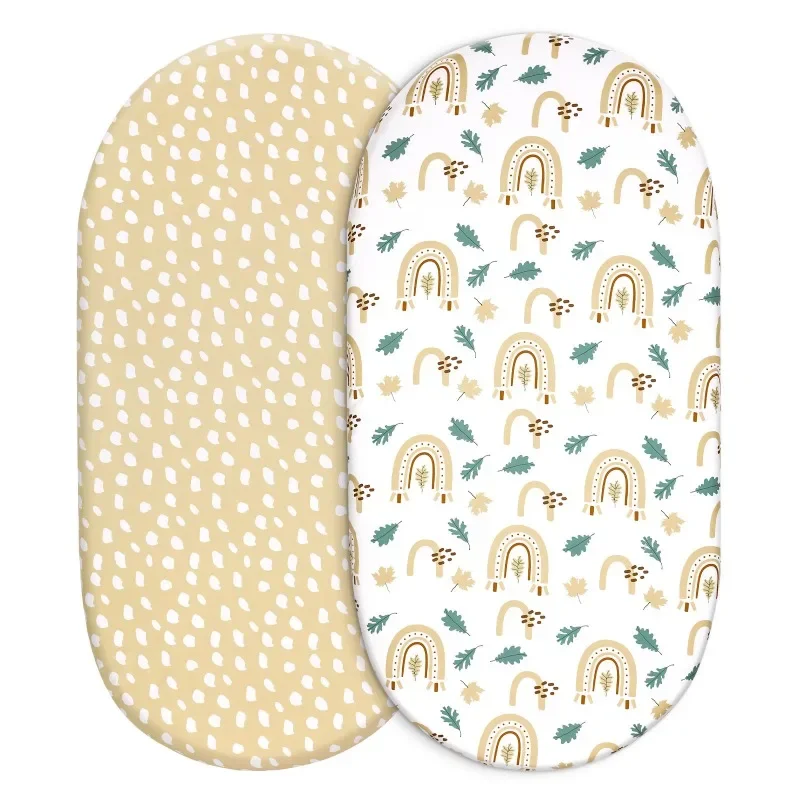 Bassinet Sheets Crib Sheets Baby Bassinet Sheet Fitted Cradle Mattress Sheets Breathable Elastic 2pack For Boy Girls