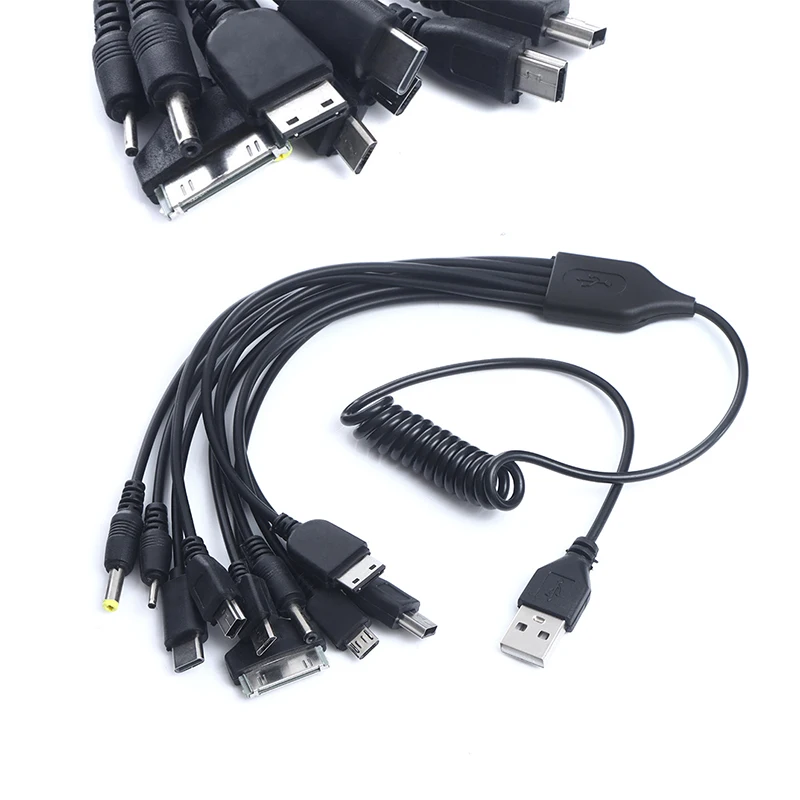 모바일 핸드폰 충전기 멀티 10 in 1 범용 다기능 휴대폰 게임 USB 충전 케이블 충전기