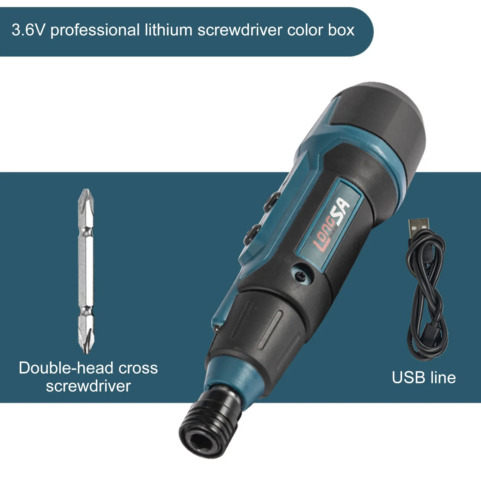 

3.6V 2Nm Electric Batch Lithium Battery Screwdriver Mini Disassembly Screw Electric Screwdriver With Flashlight Lighting