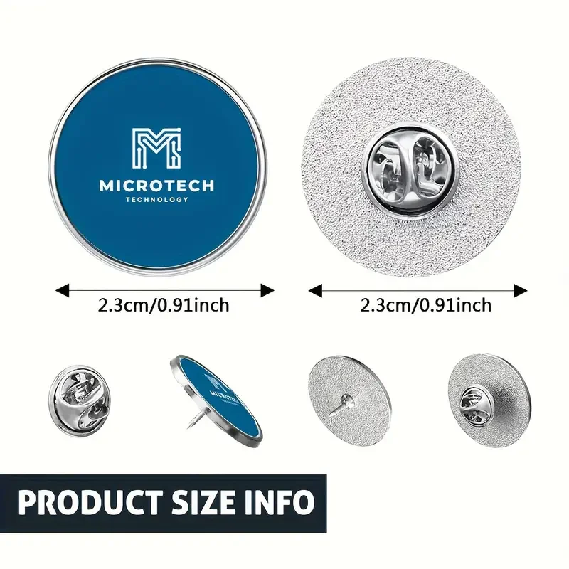 Personalized Gift Set: Premium Metal Cufflinks & Badge Buttons in Unique Shapes