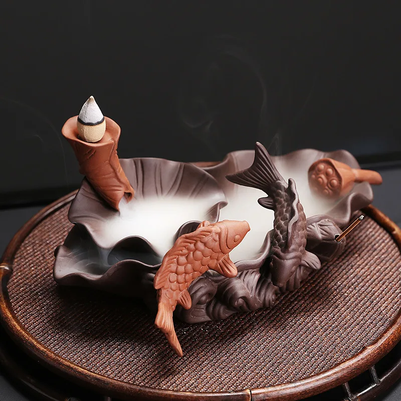 Incense Backflow Fountains, Smoke Cone Sticks Holder