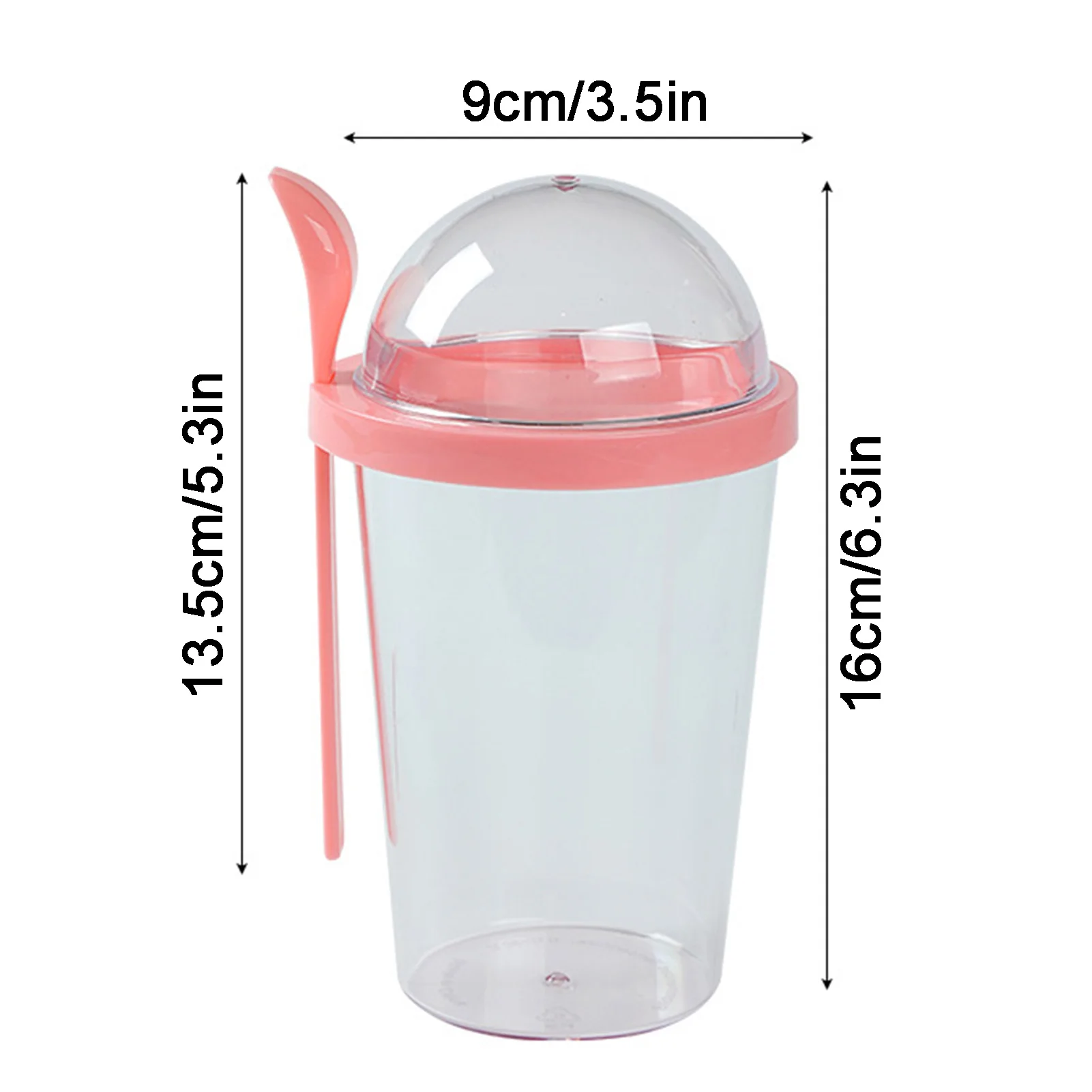 400ml Portable Breakfast Cups Oatmeal Cereal Nut Yogurt Salad Cup Container Lunch Bento Salad Bowl Bottle Cup Box