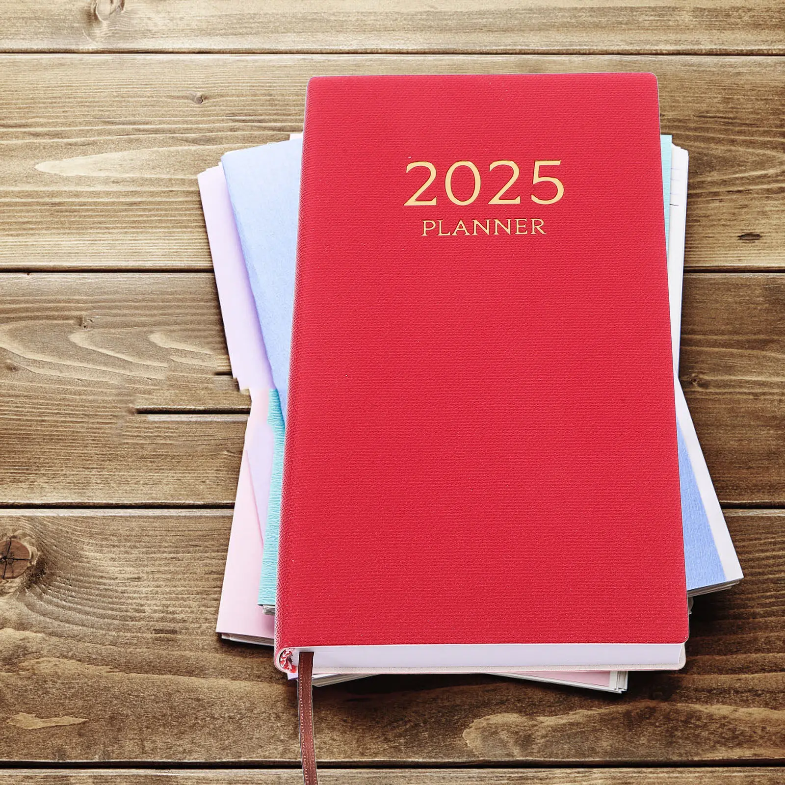 2025 플래너 노트 저널 비즈니스 일상 업무 학업 레드 약속 일정표