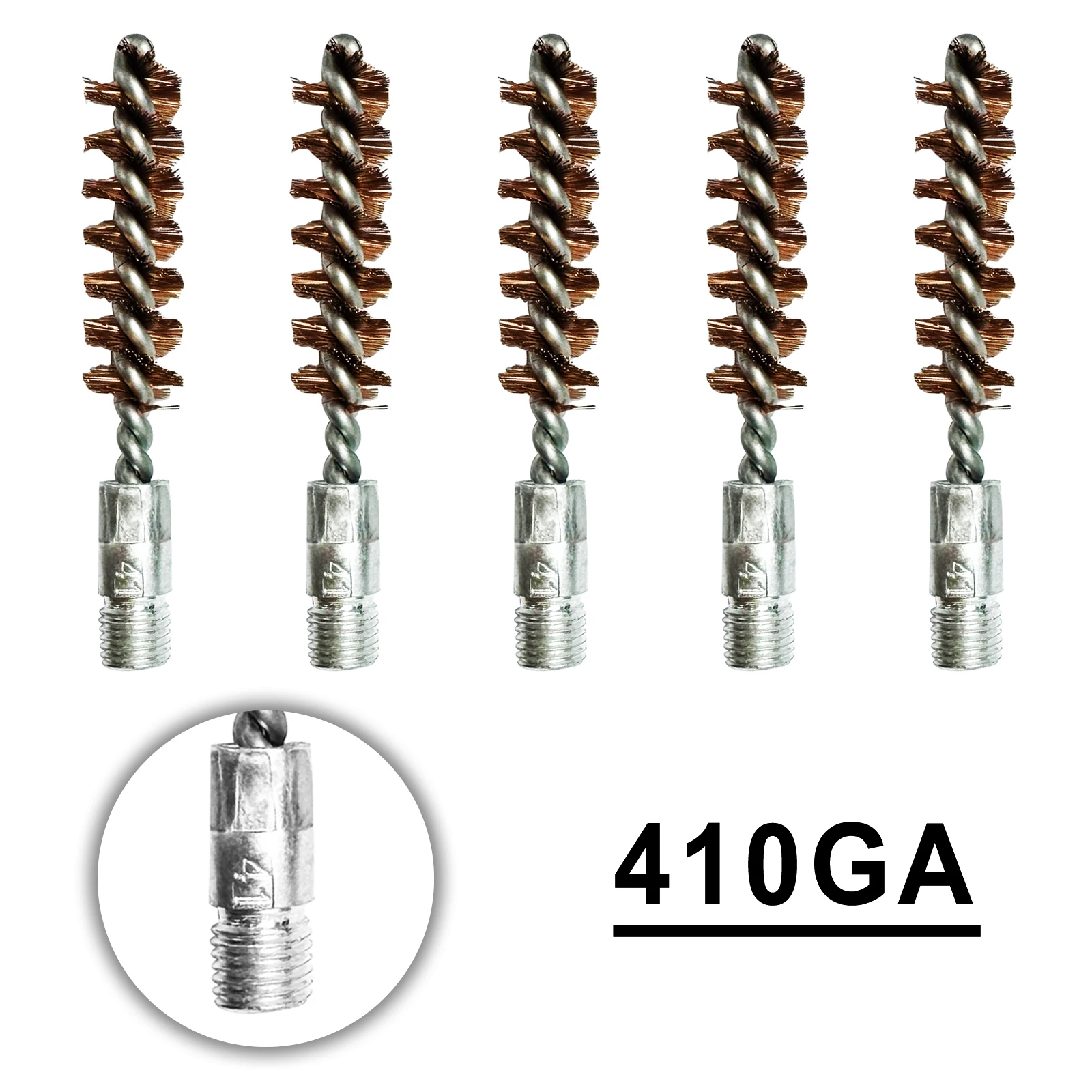 5 Pcs Bronze Bore Brush .30Cal .17Cal .22Cal 9mm Gun Cleaning Brush Pistol Rifle Cleaning Kit Gun Maintenance rifle cleaning kit