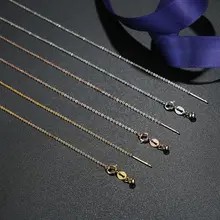  Genuine 18K Pure Gold O-Chain AU750 Color Gold Necklace Needle Ladies Adjustable Necklace 