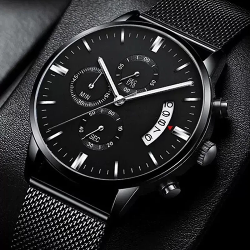 Men's Business Watch Top Fashion Brand Luxury Male Quartz Watches Minimalist Casual Leather Strap Calendar Wristwatch Men Clock 4