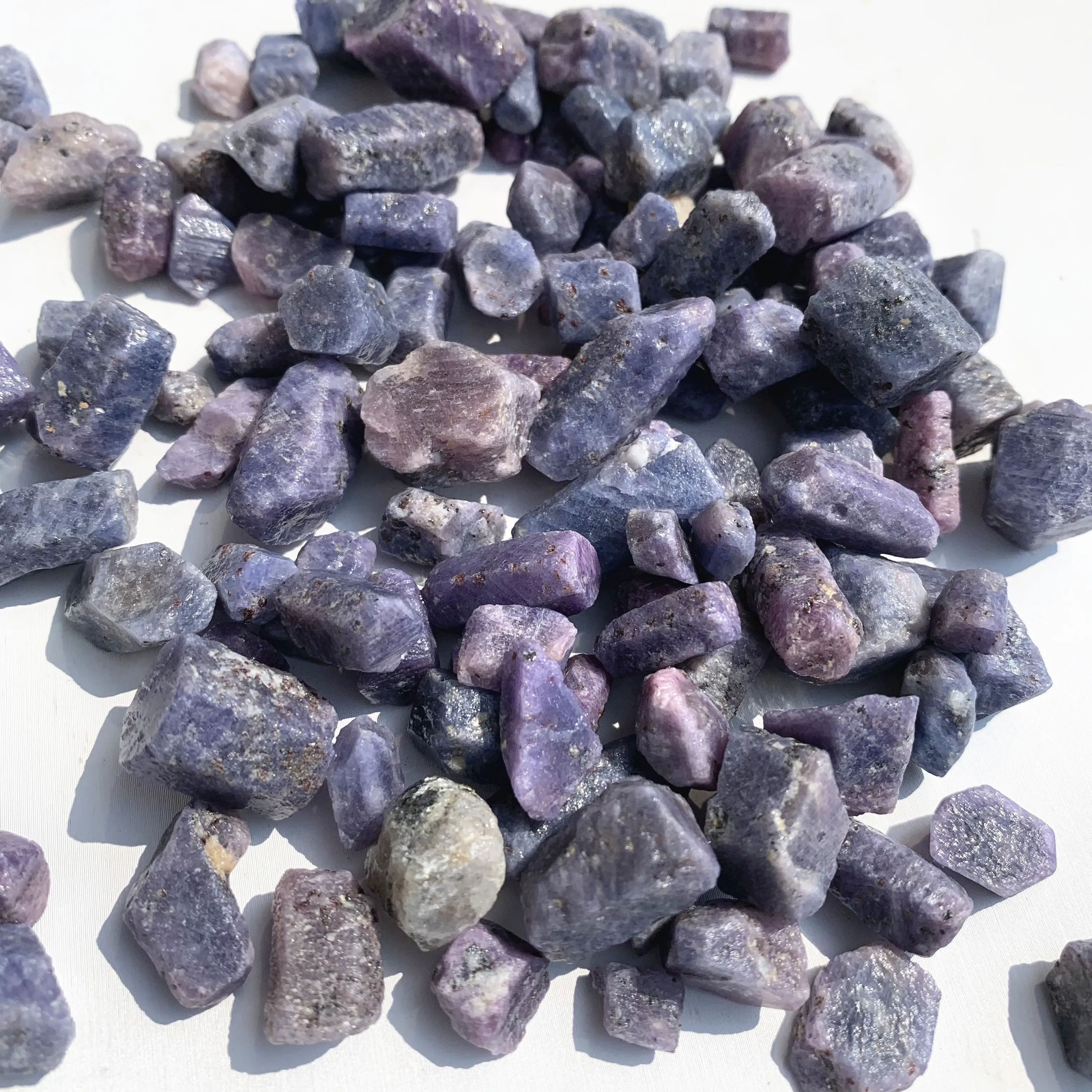 Natural Raw Purple Corundum stones rough mineral crystal for Making Jewelry 3