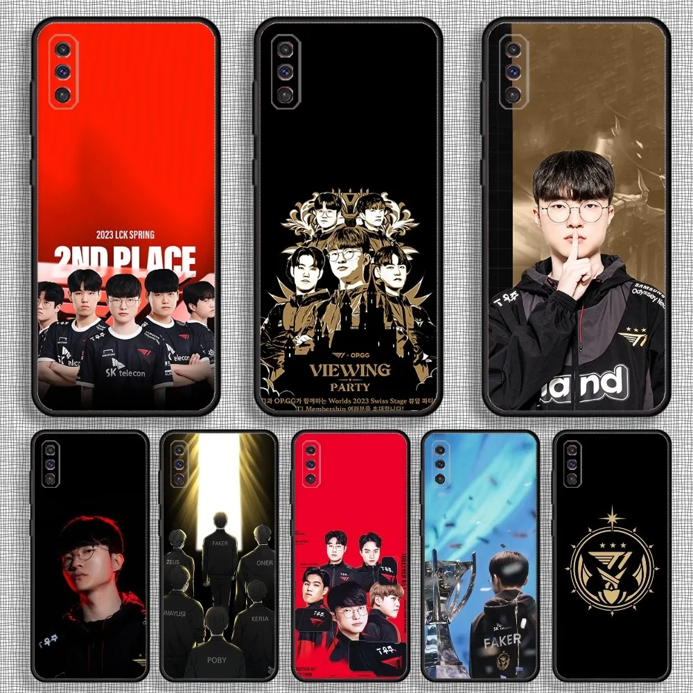 2023 T1 Team L-Lols Lpl Custodia Per Telefono Per Samsung S23,23,22,30,21,10,9,Note20 Ultra,Lite,Ultra,5G,Plus,Fe, Custodia Morbida Nera