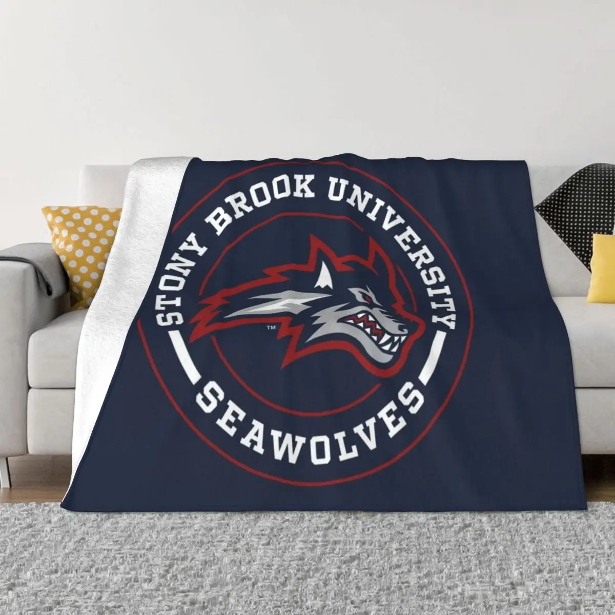 

Stony Brook - Circle Throw Blanket Vintage warm for winter Blankets