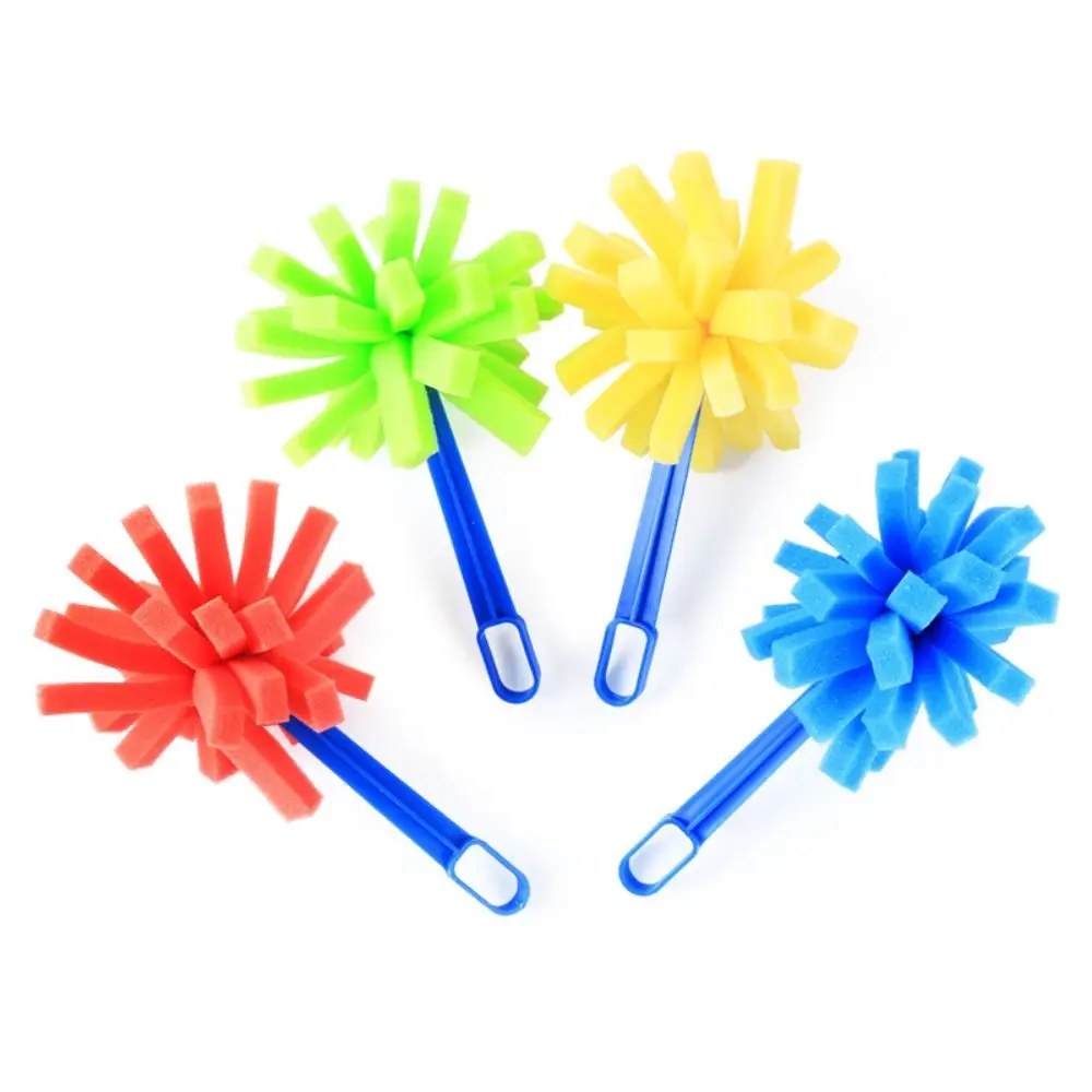 Sponge Brush Sponge Stamp Brush Kits EVA Roller Handmade Creation DIY Stamp Mushroom Stick Flower Kindergarten educational toys drawing toy educational drawing toy sponge painting brushes