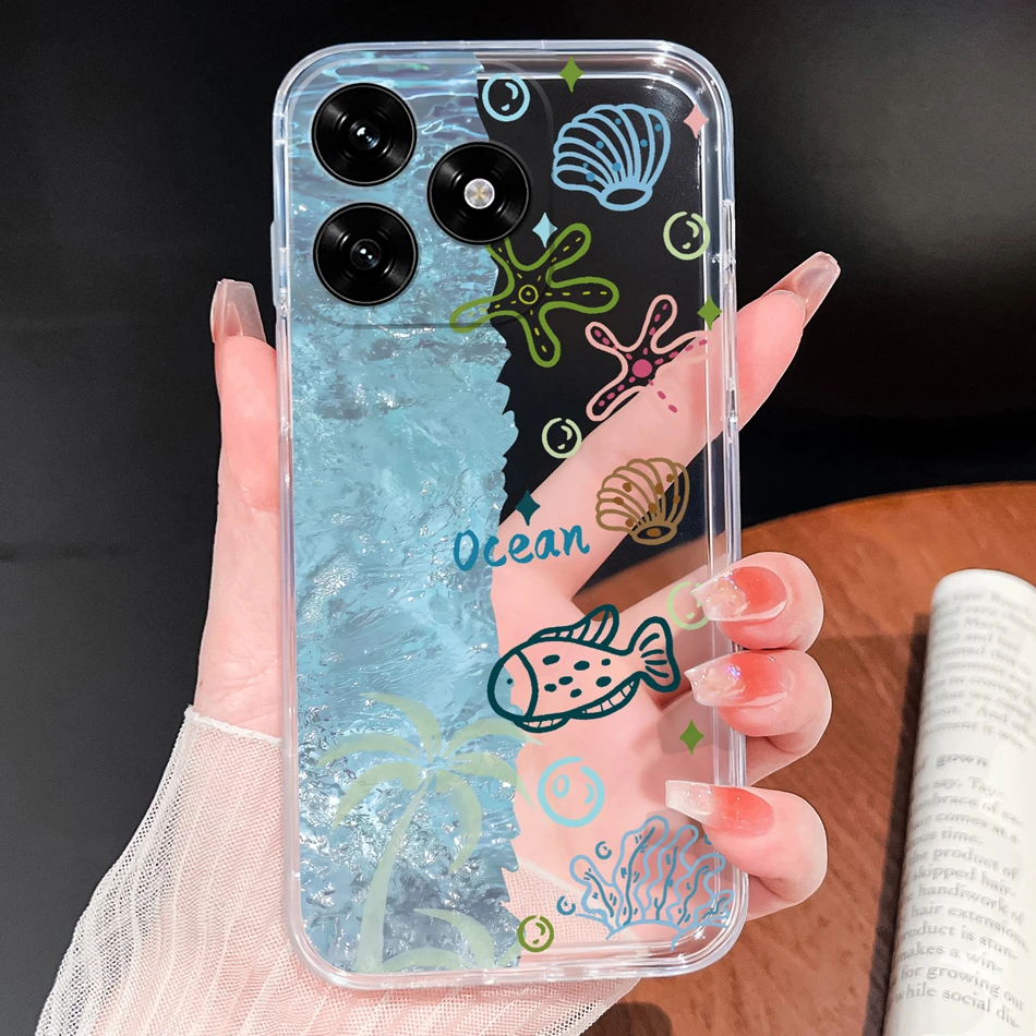 Lovely Animal Cartoon Soft Clear Silicone Phone Case - Lightweight and Durable Cover