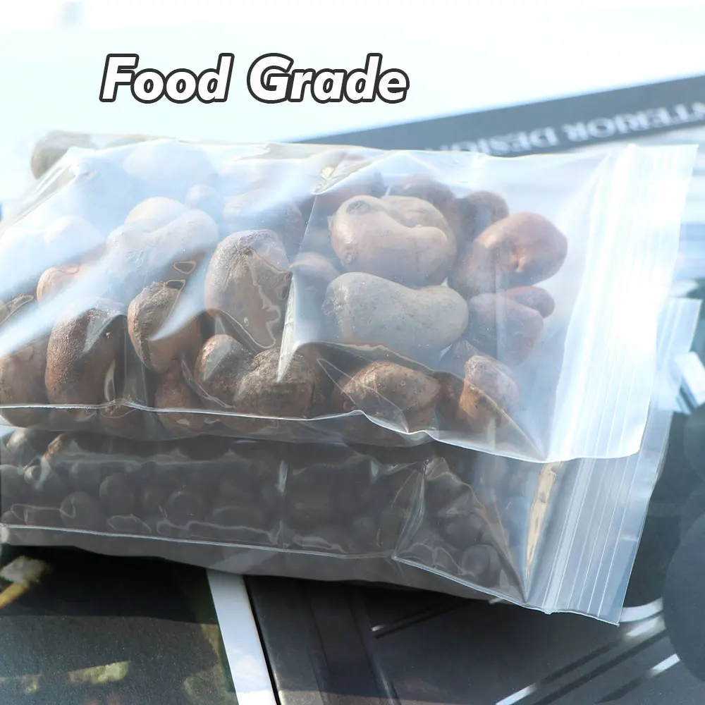 0.1mm Thick Reclosable Zip Lock Plastic Bags Transparent Vacuum Storage Bag for Home Supermarket Food Seal Organizer Ziplock Bag 5