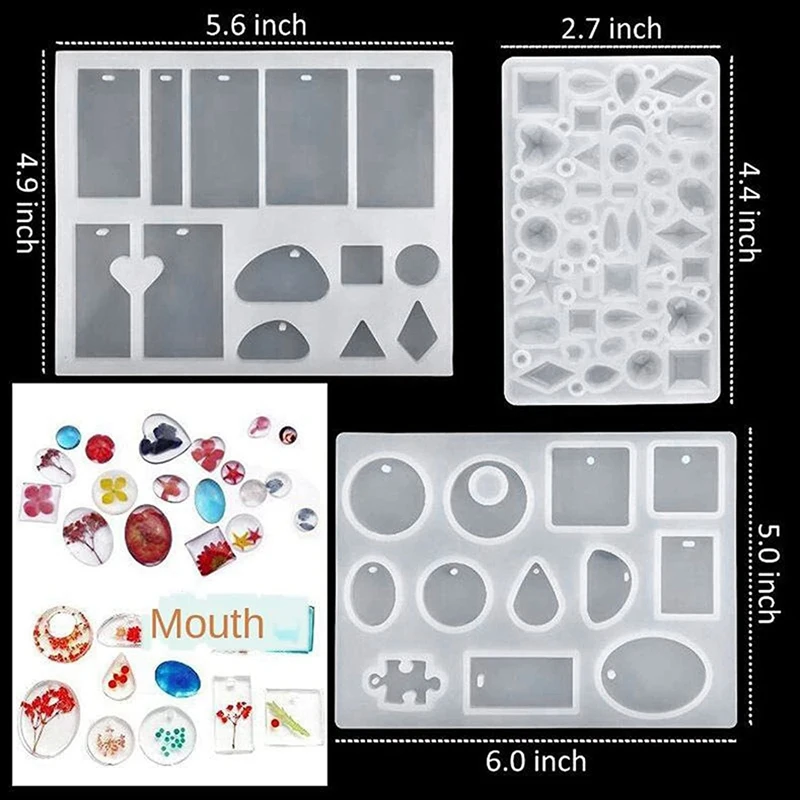 Resin Jewelry Making Starter Kit Silicone Casting Mold Resin Kits for  Beginners with Molds and Resin for Jewelry Making Supplies