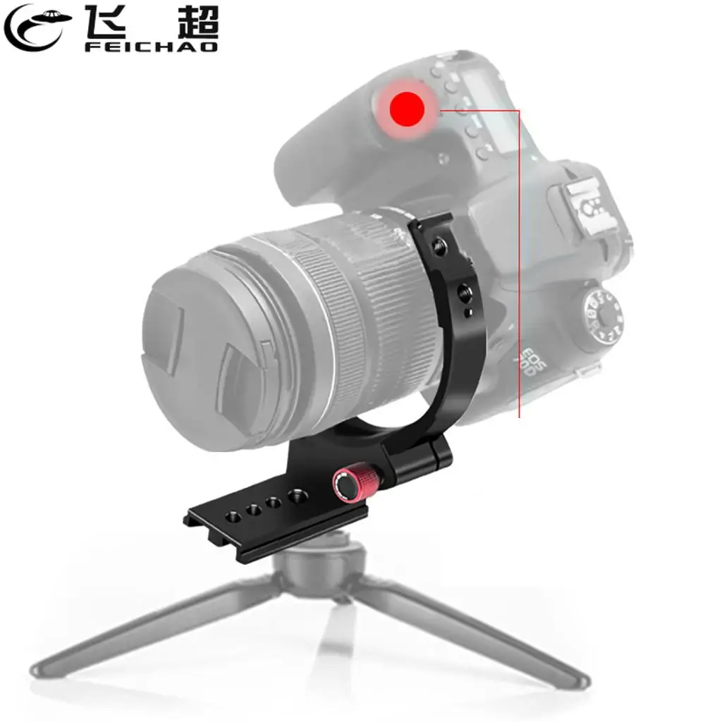 

Universal Lens Support Bracket Horizontal Vertical Shooting for Camera Semi-circular Ring Lens Holder Expansion Fill Light Mic