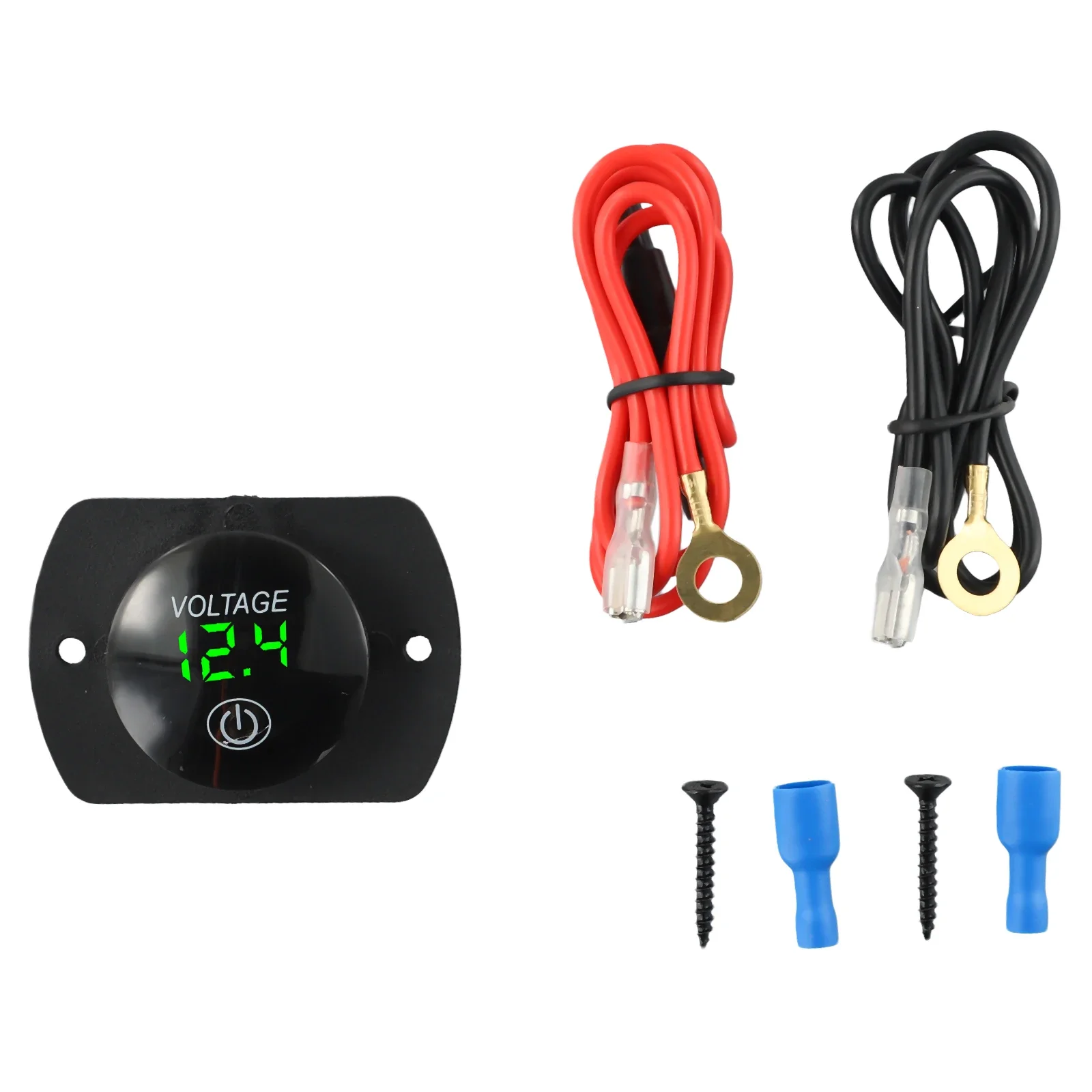 

Car Motorcycle Voltmeters 12V-24V LED Panel Digital Voltage Meter Battery Capacity Display Touchscreen With Touch ON OFF Switch