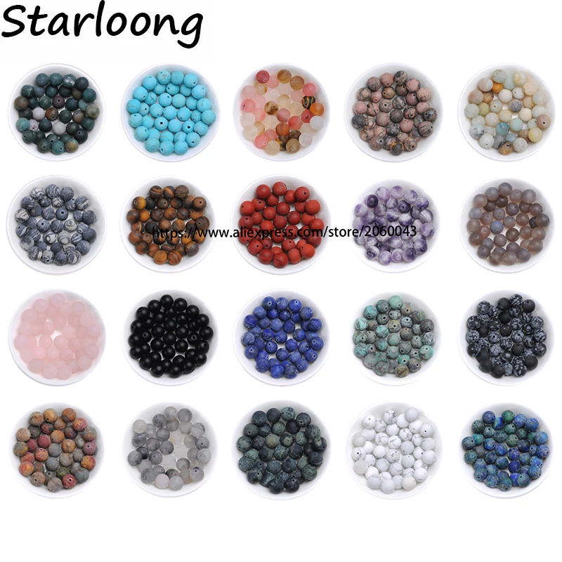 Elegant Natural Stone Beads in Black, Pink, and White for DIY Jewelry Making & Wholesale