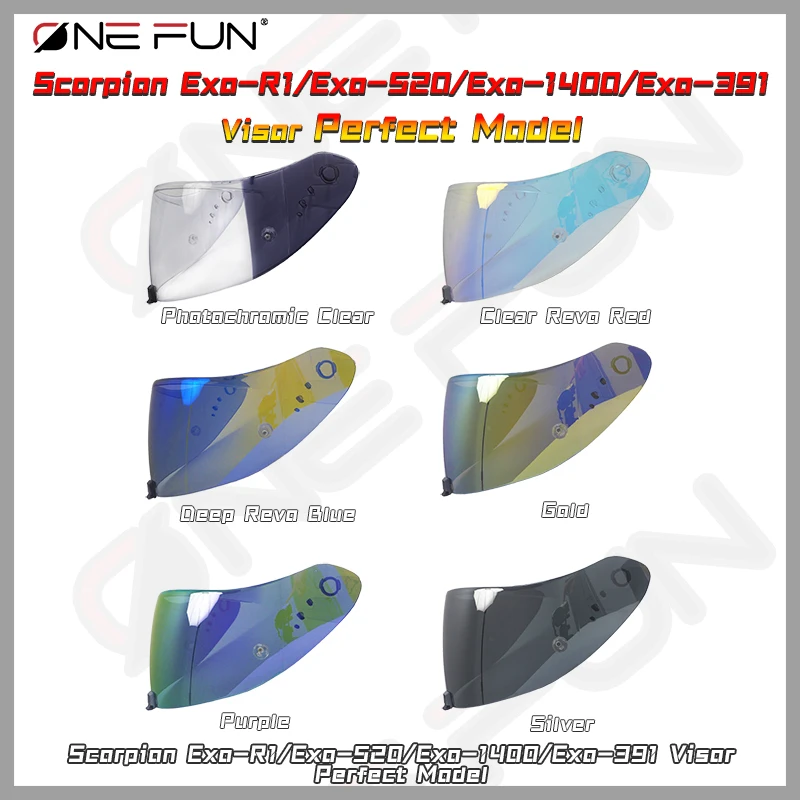 EXO R420 Visiera per casco integrale fotocromatiche per scudi per casco SCORPION Parabrezza Protezione solare Visiera Visera Moto Accessorie