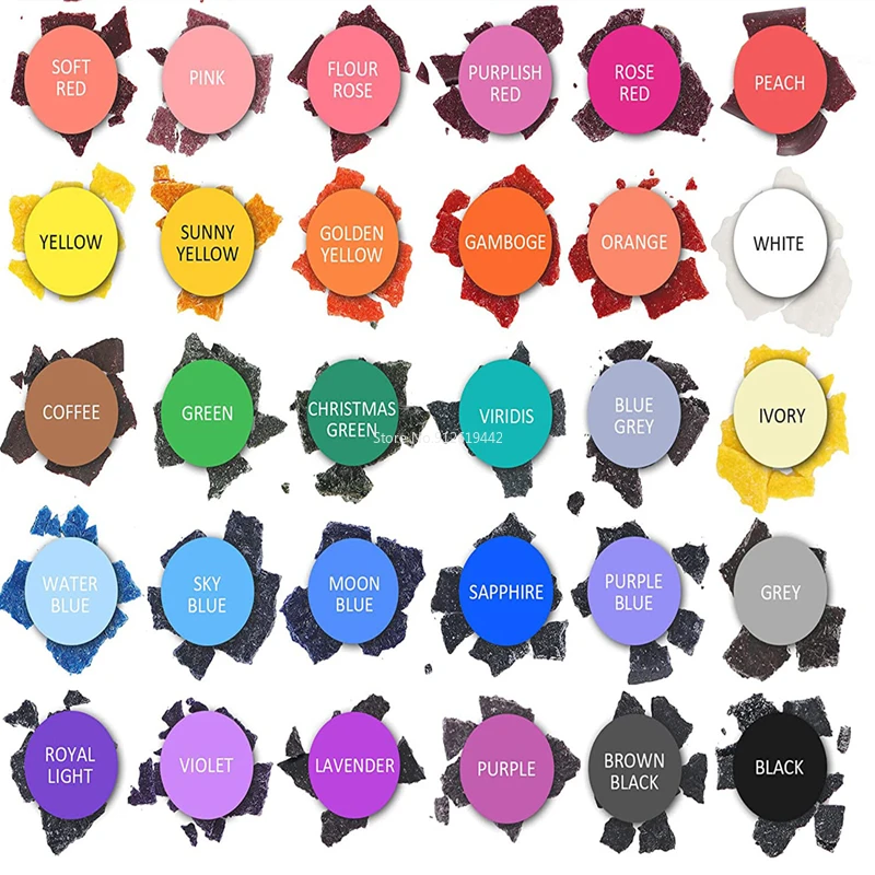 Candle Dyes Pigment Soy Candle Wax Pigment Candle Dyes Kit 34-color candle dye diy scented candle making pigment flake soy wax pigment color block soy making kit diy supplies