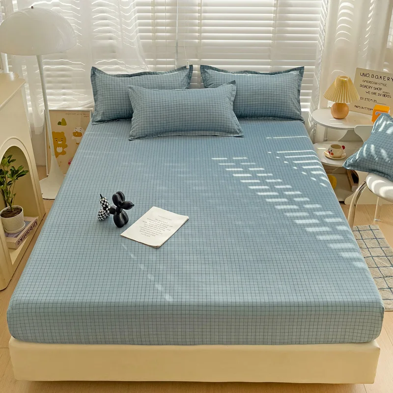Fitted Sheet Healthy Bedroom Protector Bedding High-End Durable 100% Polyester Mattress Cover Bedsheet Bedspread No Pillowcase 2