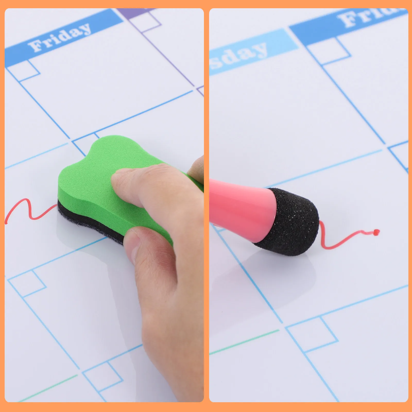 자석식 월간 플래너 캘린더 프리미엄 냉장고용 화이트보드 월간 일정표 냉장고 캘린더 재사용 가능