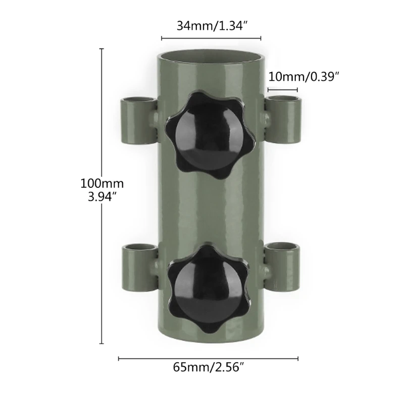 Camping Tent Rod Holder Adjustable Tent Awning Rod Holder Canopy Rod Fixed Tube Stand with Tent Pegs Easy to Install